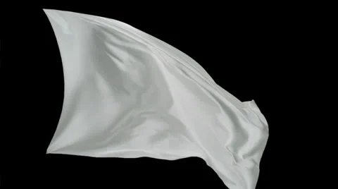 White fabric background in the wind., Stock Video