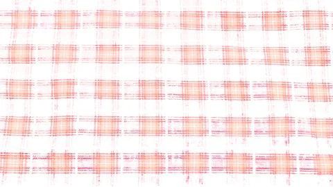 White fabric with a red checkered pattern Stock Photos