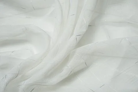 White fabric texture abstract wavy background 스톡 사진