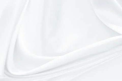 White fabric texture background ,wavy fabric Stock Photos