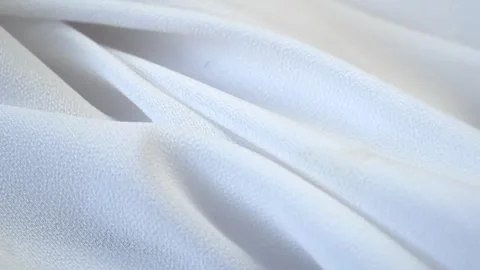 White fabric texture, silk background, surface, closeup Stock Footage 258110174