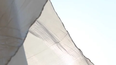 White fabric texture in soft sunlight Stock Footage 331277373