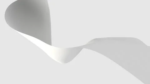 White fabrics floating in the air Illustrazione stock