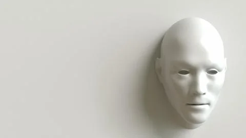 The White face for Abstract Background concept 3d Rendering.. Stock Illustration