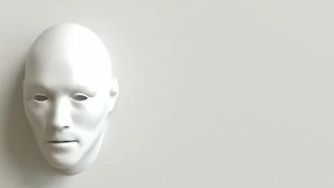The White face for Abstract Background concept 3d Rendering.. 스톡 일러스트