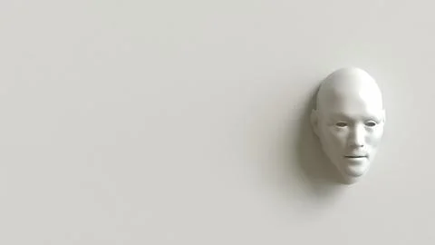 The White face for Abstract Background concept 3d Rendering.. Stock Illustration