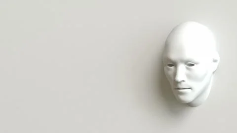 The White face for Abstract Background concept 3d Rendering.. Stock Illustration