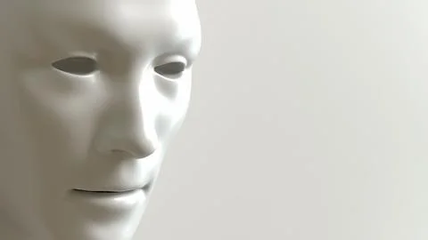 The White face for Abstract Background concept 3d Rendering.. Stock Illustration