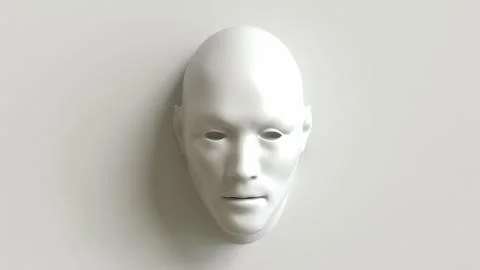 The White face for Abstract Background concept 3d Rendering.. 스톡 일러스트