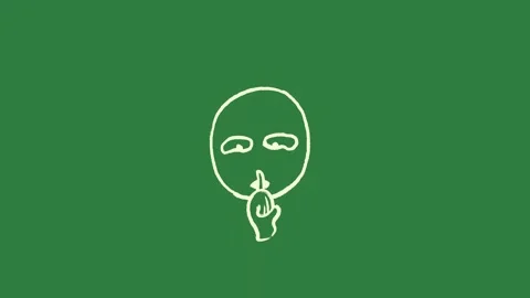 White Face Alien Head Line Drawing Man ' S Outline Wallpaper Drawn Frame Vídeos de archivo 336955715