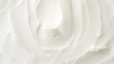White Face Cream Texture Rotating Top View Macro Shot Stock Footage 317316830
