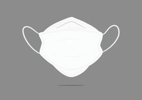 White face mask vector isolated on white background ep56 Stock Illustration