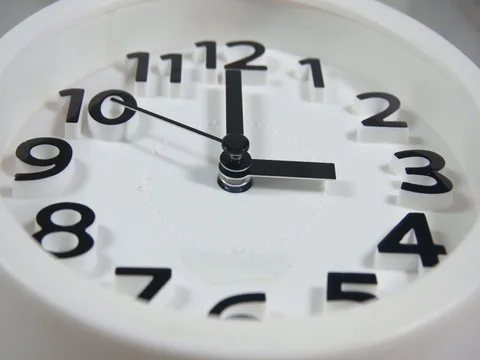 White faced clock Stock Footage 105487213