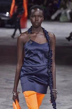  Off-White Fall Winter 2020 at Paris Fashion Week Off-White Fall Winter 20... Stock Photos
