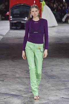  Off-White Fall Winter 2020 at Paris Fashion Week Off-White Fall Winter 20... Stock Photos