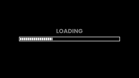 White fast loading bar animation isolated on black background Stock Footage 326795449