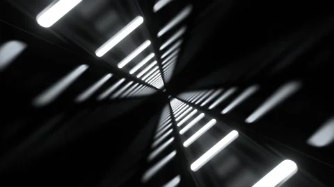 White Fast Rotating Abstract Neon Tunnel Background VJ Loop in 4K Video stock 328357115