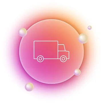 White Fast round the clock delivery by car icon isolated on white backgroun.. Stock Illustration