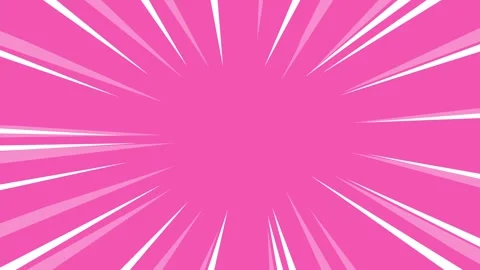 White fast speed lines animation on pink background. Anime manga style comic Stock Footage 306317270
