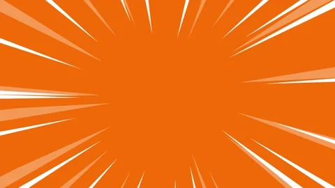 White fast speed lines animation on bold orange background. Anime manga style Stock-Footage 314287362