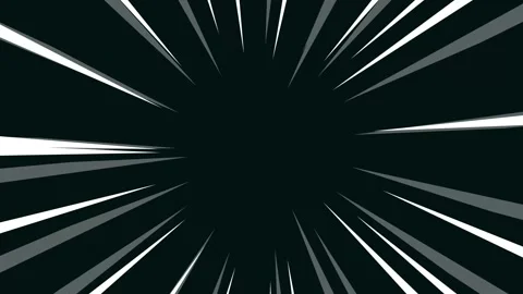 White fast speed lines animation on black background with copy space in center Stock Footage 318927941