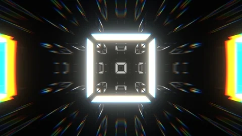 White Fast Stream of Neon Squares Strobe Lights Flashing Background VJ Loop  Stock Footage 334717881