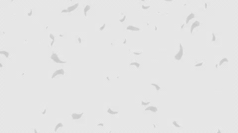 White Feathers Falling from Above with Alpha Channel Dreamy Overlay Stock Footage 331905317