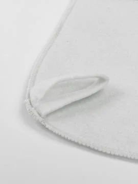 White felt sauna hat loop detail Foto stock
