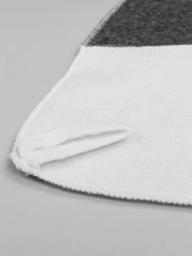 White felt sauna hat loop detail two Stock Photos