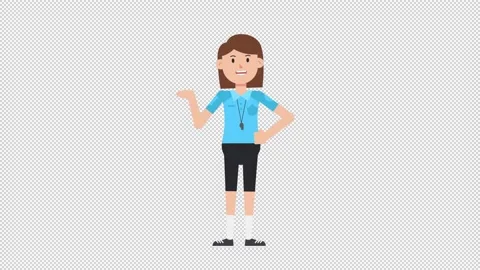 White Female EU Referee Talking Stock Footage 205056679