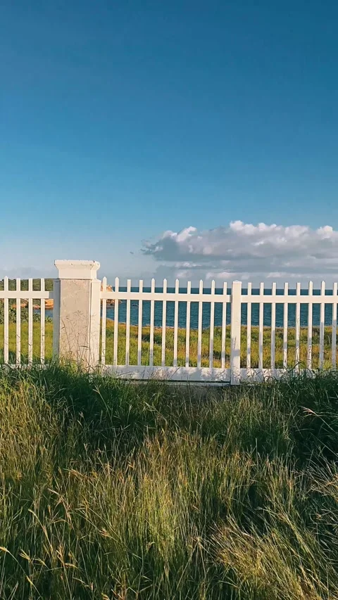 White fence Video stock 225740965