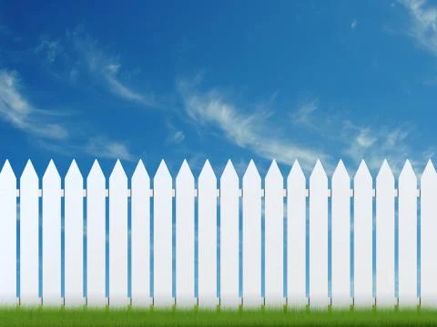White fence Stock Illustration