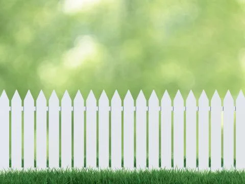 White fence Stock Illustration
