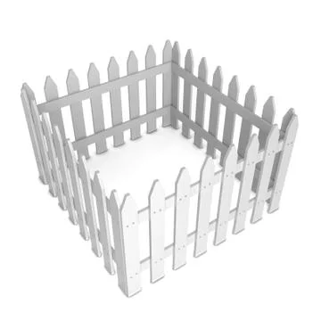 White fence Stock Illustration