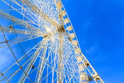 White ferries wheel Stock Photos