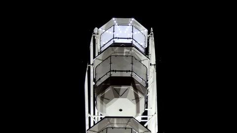 White ferris wheel close up Stock-Footage 85146895