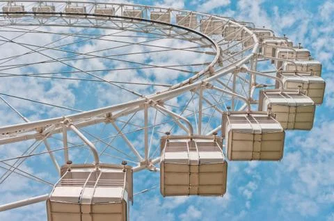 White ferris wheel Stock Photos