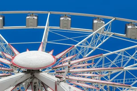 White ferris wheel Stock Photos
