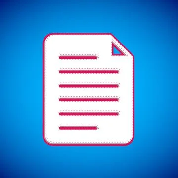 White File document icon isolated on blue background. Checklist icon. Business Stock Illustration