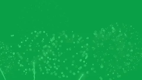 White Fire Work Effects New Work Night Party On Green Screen Bg., White Fir.. Stock Footage 299769765