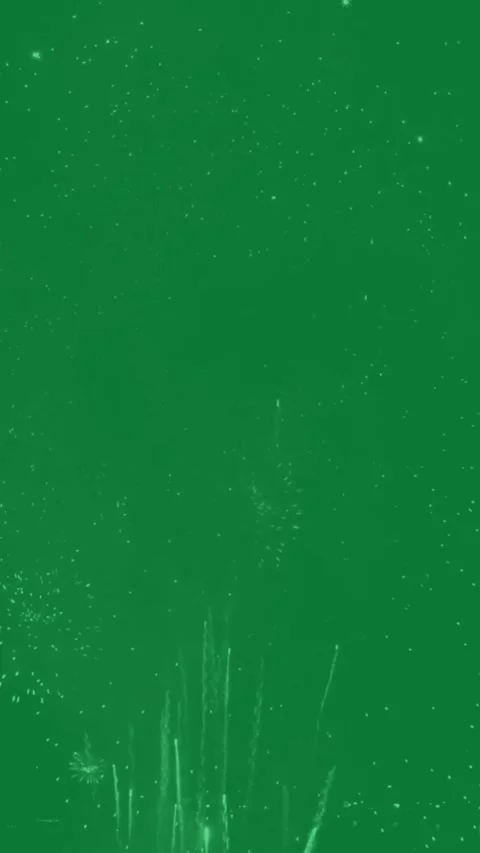 White Fire Work Effects New Work Night Party On Green Screen Bg., White Fir.. Stock Footage 299769771