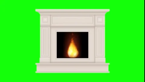 White fireplace Stock Footage 306980886
