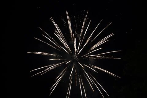 White firework explodes Stock Photos