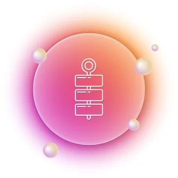 White Firework icon isolated on white background. Concept of fun party. Exp.. Stock Illustration