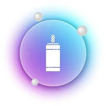 White Firework icon isolated on white background. Concept of fun party. Exp.. Stock Illustration
