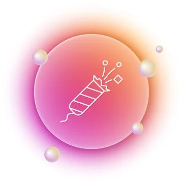 White Firework rocket icon isolated on white background. Concept of fun par.. Stock Illustration