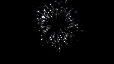 White Fireworks Particle Burst Loop Stock Footage 341161404