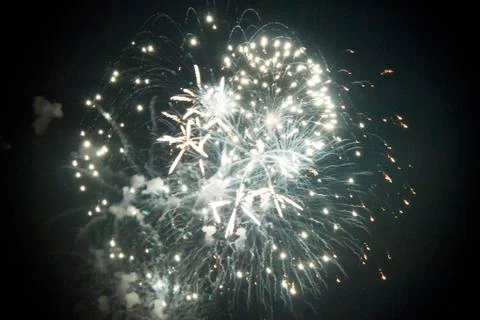 White fireworks Foto stock