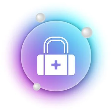 White First aid kit icon isolated on white background. Medical box with cro.. Stock Illustration