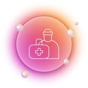 White First aid kit icon isolated on white background. Medical box with cro.. Stock-Illustration